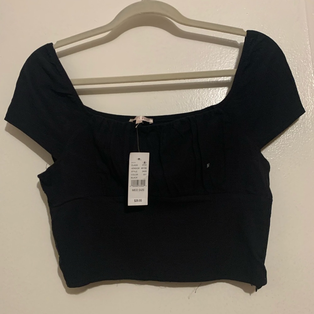 Black Lottie Moss Crop Top